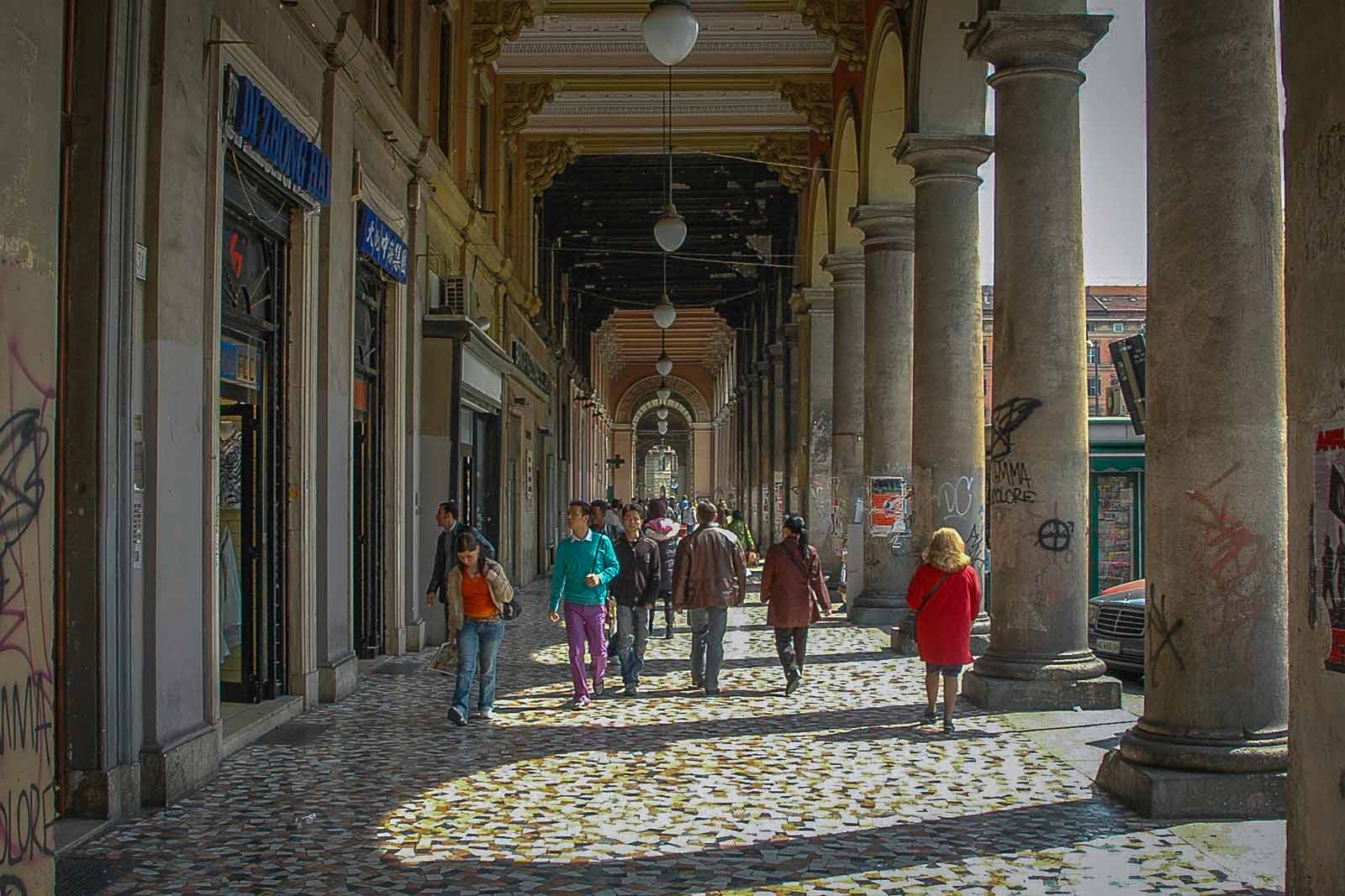 i portici di piazza Vittorio