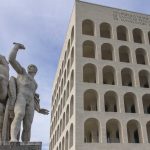 Statua equestre e Palazzo della Civiltà del Lavoro